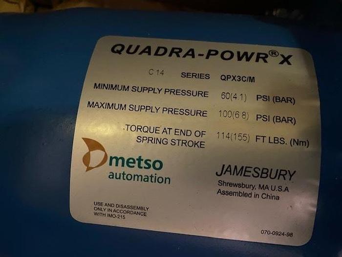 Used JAMESBURY QUADRA-POWER X C14  PNEUMATIC ACTUATOR / FLOWSERVE AKH3 0004885 VALVE