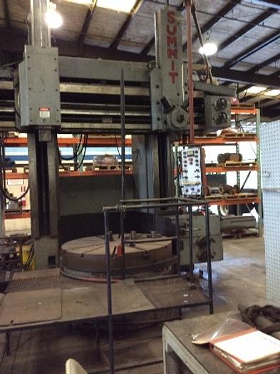 59" SUMMIT VBM, 59" 4 Jaw Chuck, 70" Swing, 47"UR, Ram, Turret & Side Heads,1976