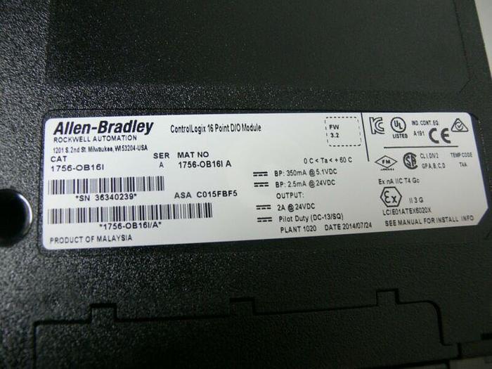 Used Allen Bradley Logix5572 Controller on 10 Slot Chassis w/ EtherNet/IP (x3)
