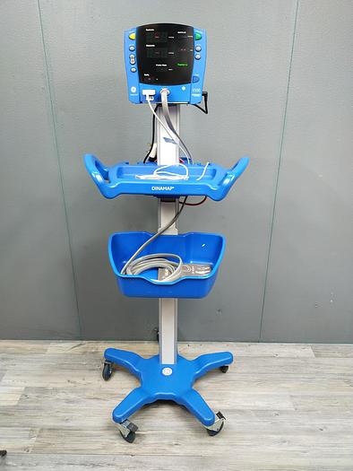 Gebraucht GE Carescape V100 Vitalparameter-Patientenmonitor auf Dinamap Rollstand