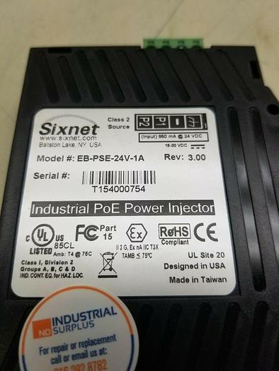 Used SIXNET EB-PSE-24V-1A Rev 3.00