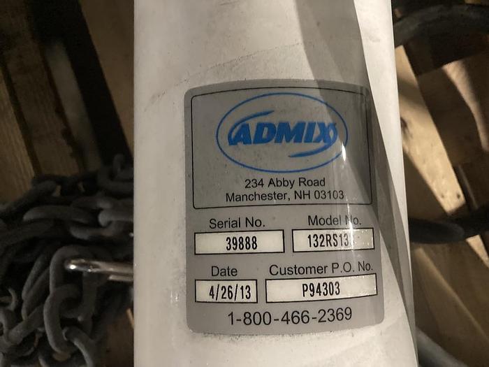 Used 7.5 HP ADMIX ROTOSOLVER DISPERSION MIXER