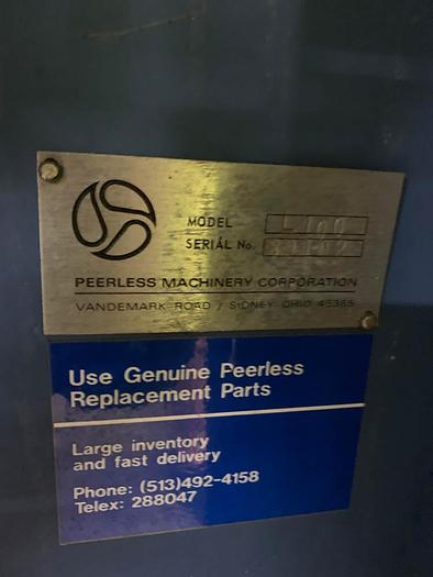 Used PEERLESS Food Machinery L-100 Traditional Enclosed Frame Triple Roller Bar Mixer