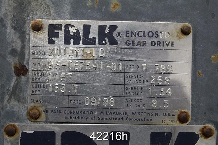 Used Falk 2110Y1-LD Gear Drive, 7.786/1 Ratio #42216