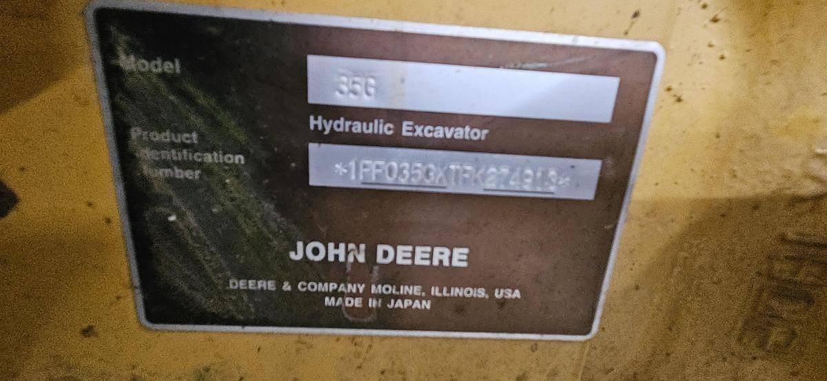 Used 2016 John Deere 35G
