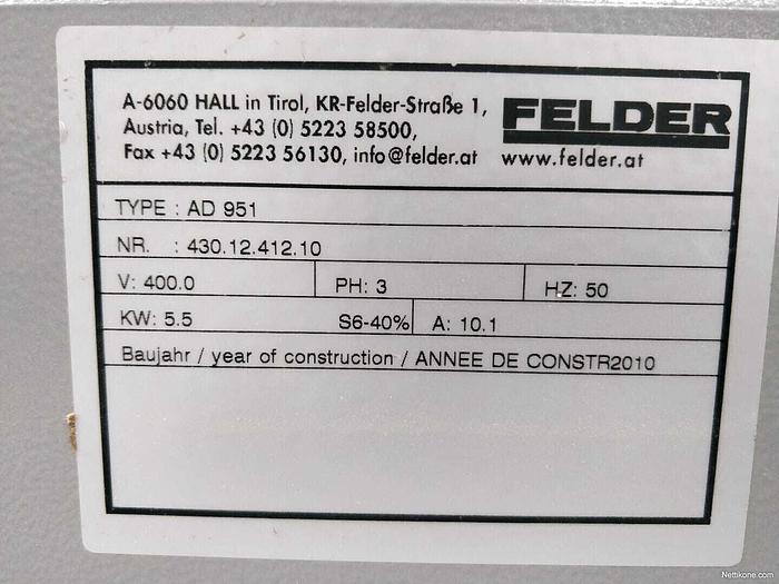 Used 2010 FELDER combinated Jointer and planer AD 951