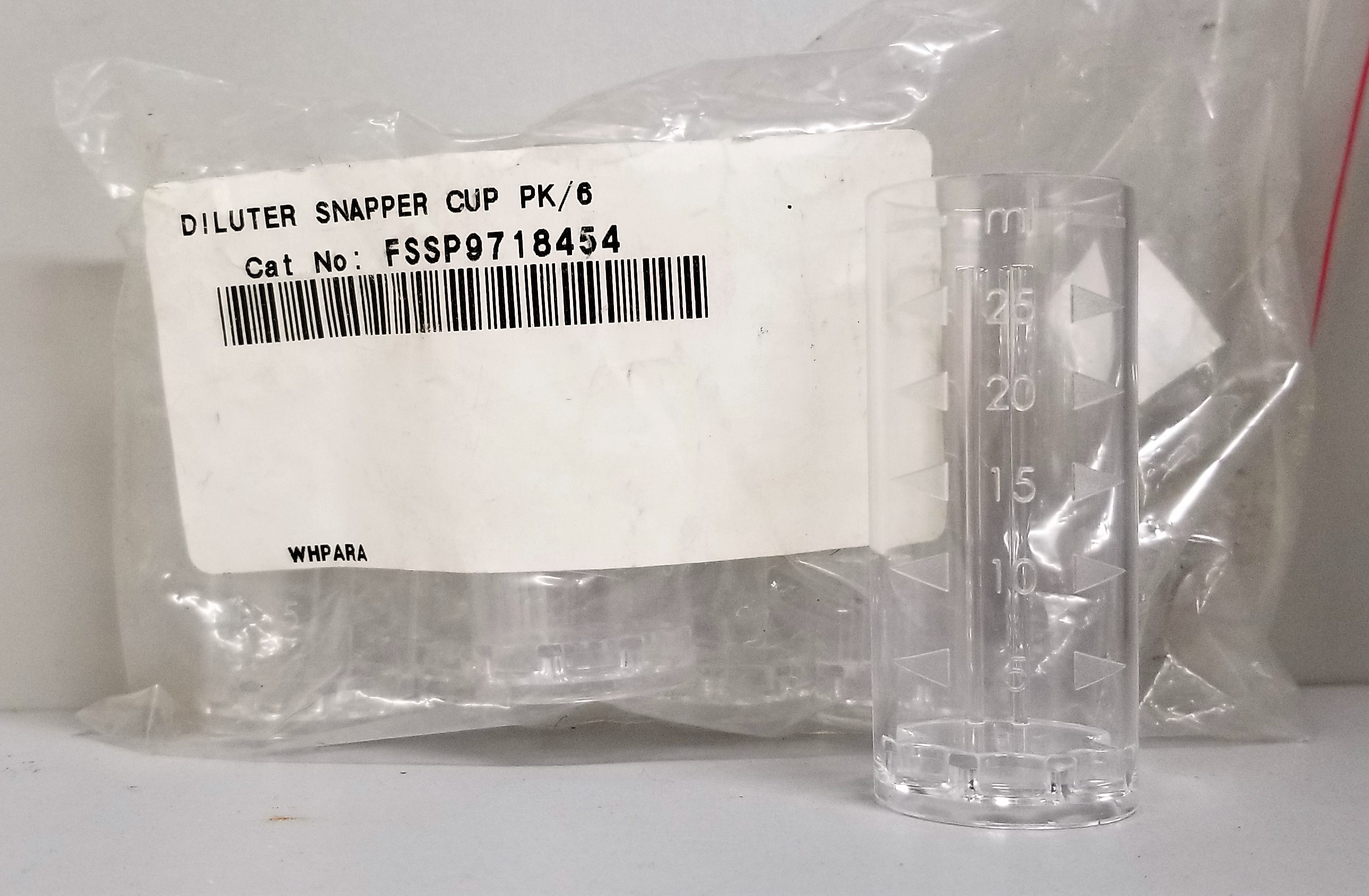 New Open Box CHEMetrics FSSP97189454 Diluter Snapper Cup - 25mL (Pack of 12)