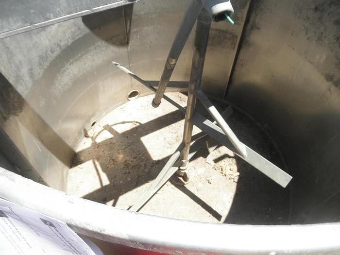 Used Tank, 750 Gallon, S/st, Agit, 3 HP, (4) #C735196