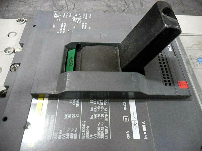 Used Square-D Co DLL36600E20 PowerPact Trip Unit Circuit Breaker (600 A, 3-Pole)
