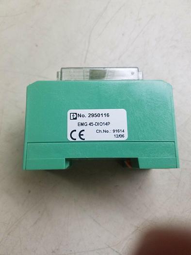 Used PHOENIX CONTACT DIODE BLOCK 2950116/ EMG 45-DIO14P