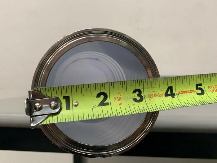 Used Rubber FAB Technologies 88" Flexible Hose w/ 3" Sanitary Fittings