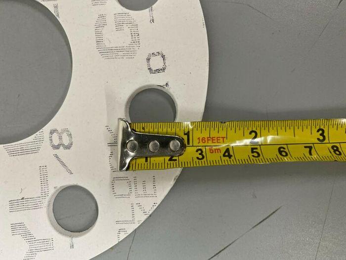 Used Lot of 6 - Garlock 1/8" Thick Gasket w/ 1.5" ID & 5" OD
