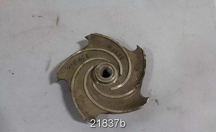 Used Goulds 3196 Impeller, 8.75'', 5-Vane, Casting No.: 54630 (For 3x4x10 Pump) #21837