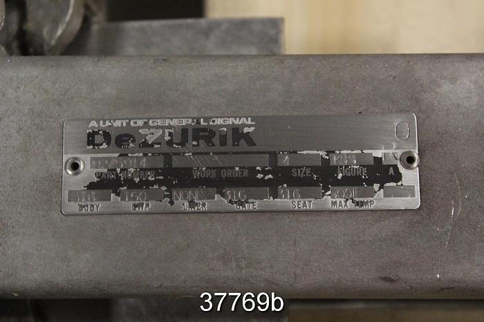 Used Dezurik 4" Hand Operated Knife Gate Valve, 9275914 #37769