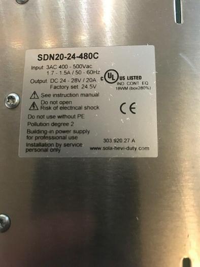 Used Sola Power Supply SDN-20-24-480C