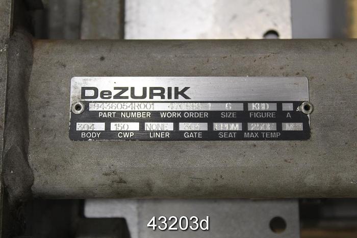Used Dezurik 6" Air Operated Knife Gate Valve #43203