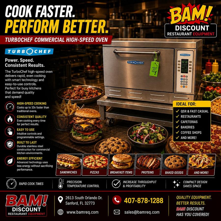 Used TurboChef High-Speed Rapid Cook Commercial Oven Countertop Tested Working