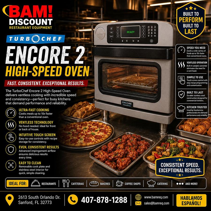 Used TurboChef Encore 2 High Speed Oven 208V 1PH Ventless Commercial Tested
