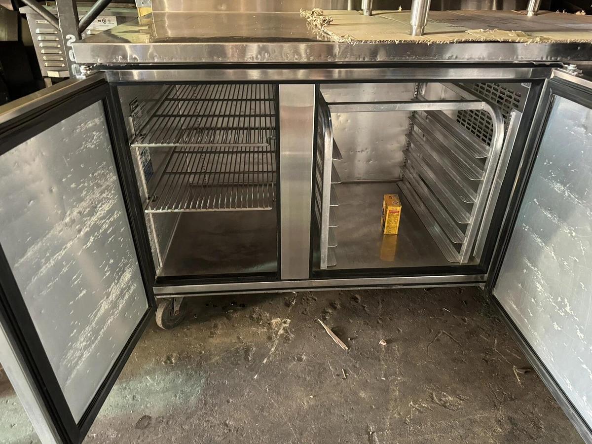 Used 2017 True TWT-67 Worktop Refrigerator - Two Door, 20.6 Cu. Ft.- Working - 120v