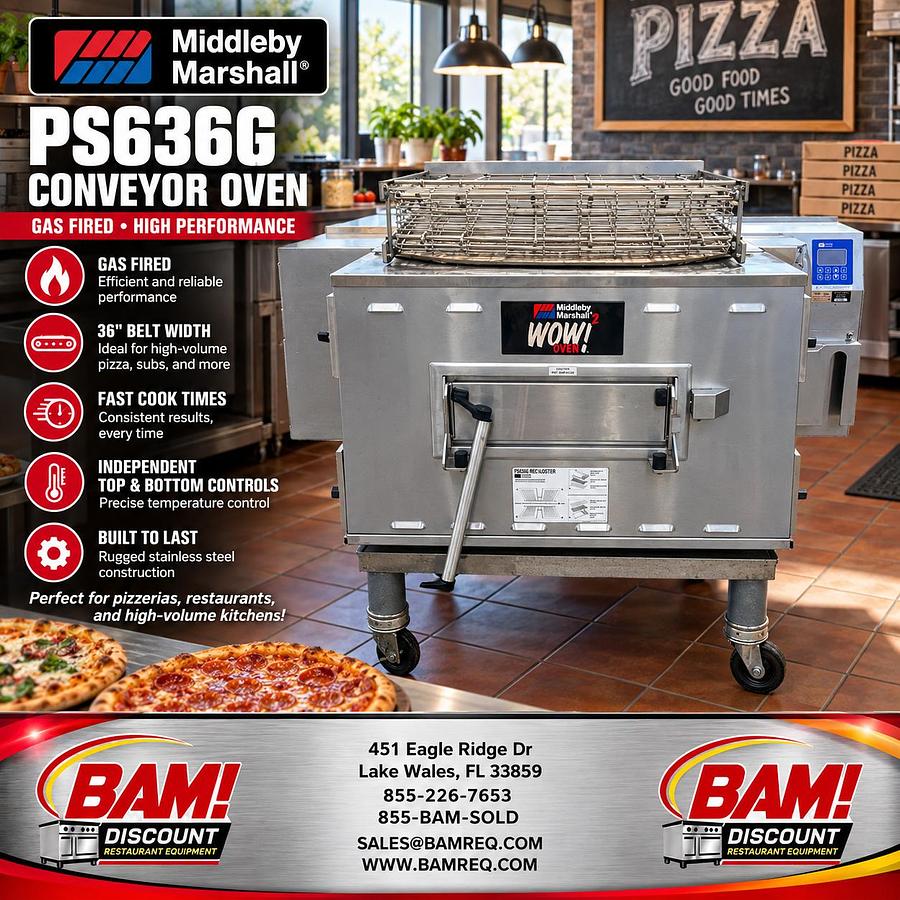 Refurbished Middleby Marshall PS636G Gas Conveyor Oven