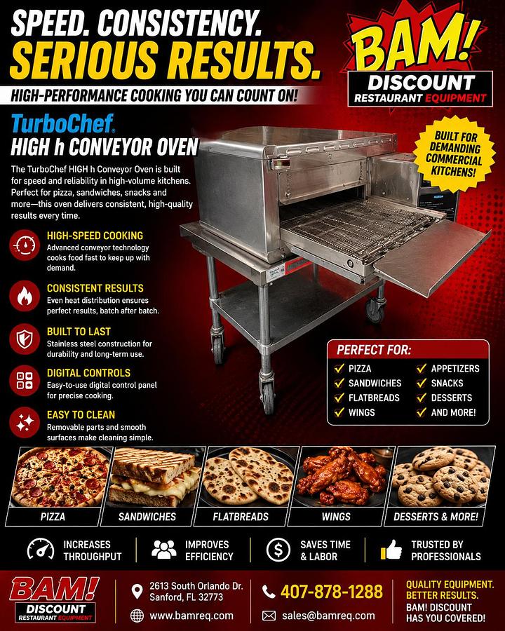 Used TurboChef High h Conveyor Oven – High-Speed Commercial Conveyor Oven