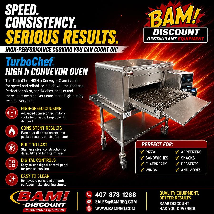 Used TurboChef – High-Speed Commercial Conveyor Oven
