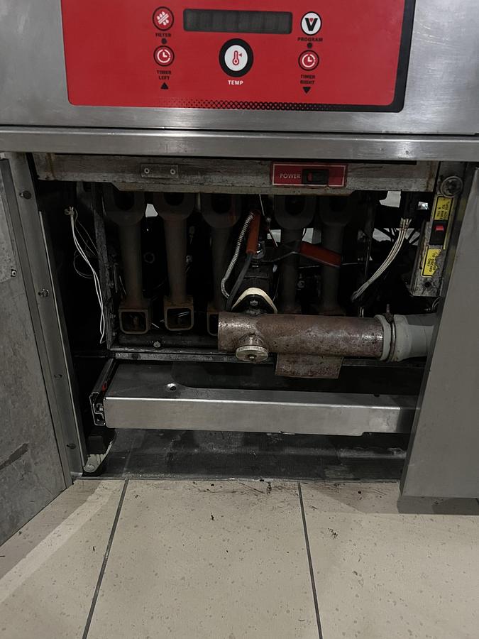 Refurbished Vulcan 2 Bay Commercial Electric Fryer Dual Vat Digital Controls Heavy Duty