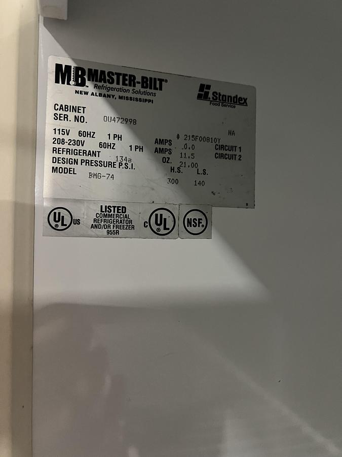 Refurbished Master-Bilt 3 Door Glass Merchandiser Commercial Refrigerator Reach-In Cooler