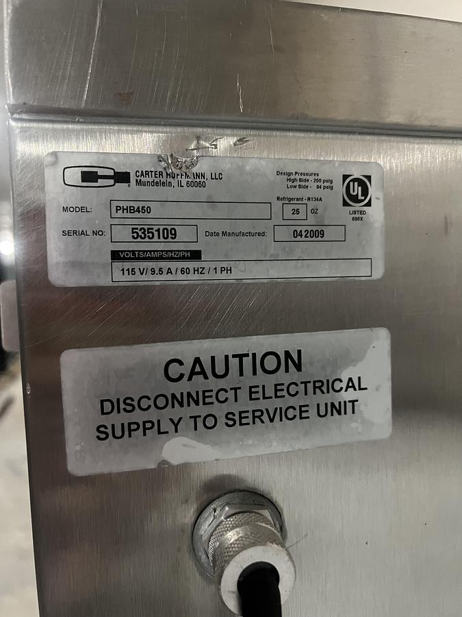 Refurbished Carter-Hoffmann 1 Door Commercial Refrigerator Stainless Steel Reach-In Cooler