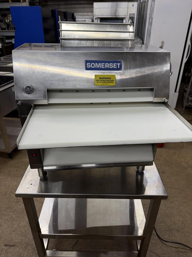 Used Somerset CDR-2000M 20" Dough Sheeter – Commercial Countertop Dough Roller – 115V – Tested & Working