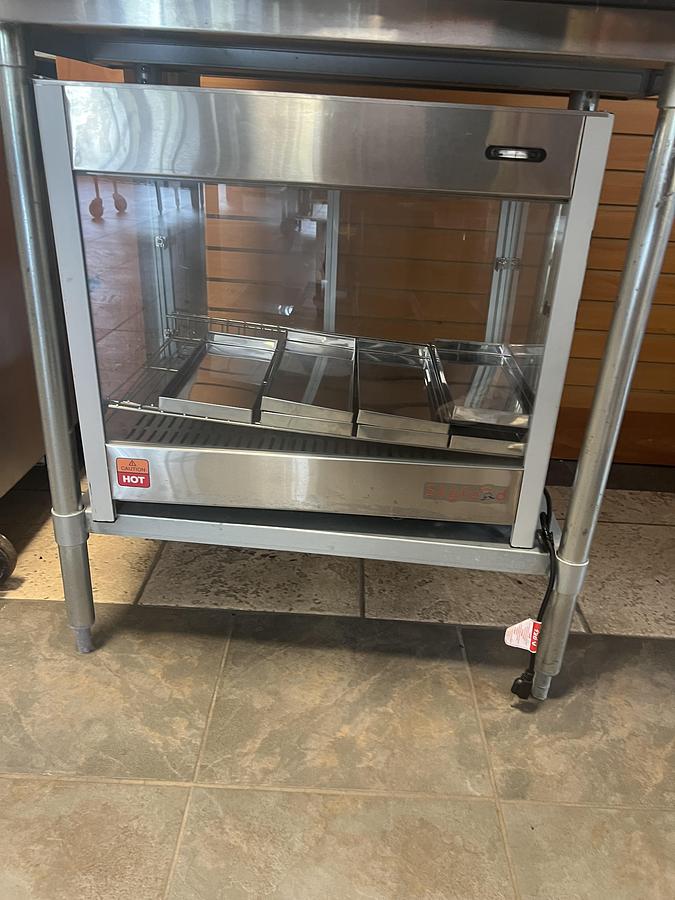 Skyfood Heated Countertop Display Case Hot Food Merchandiser 120V