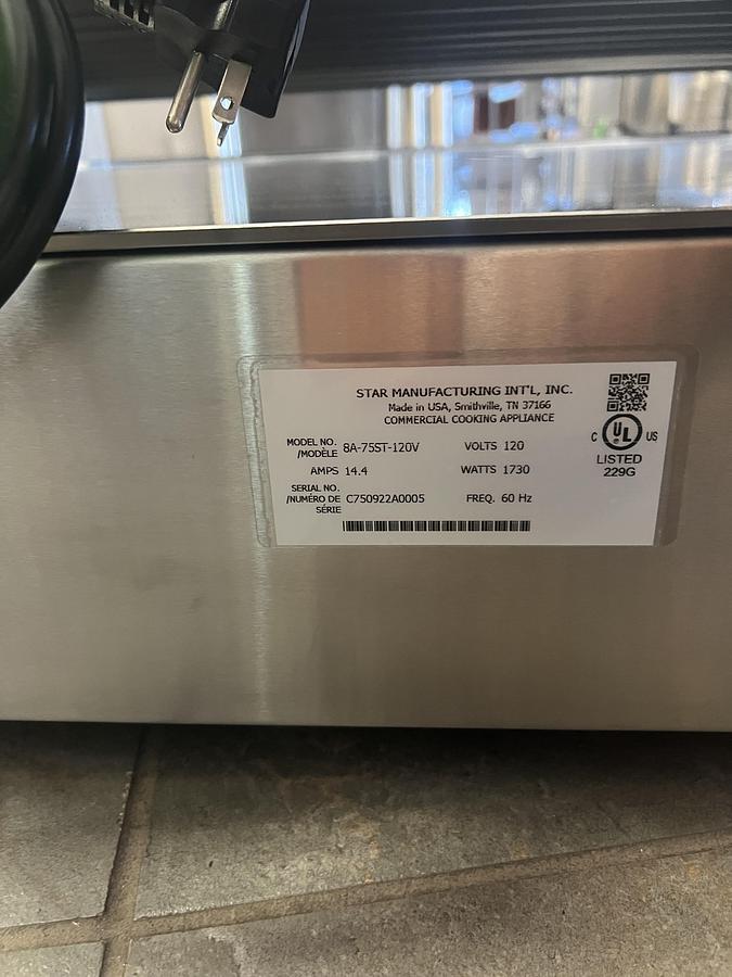 Used Star Grill-Max Pro Roller Grill Hot Dog Roller Cooker Commercial Countertop