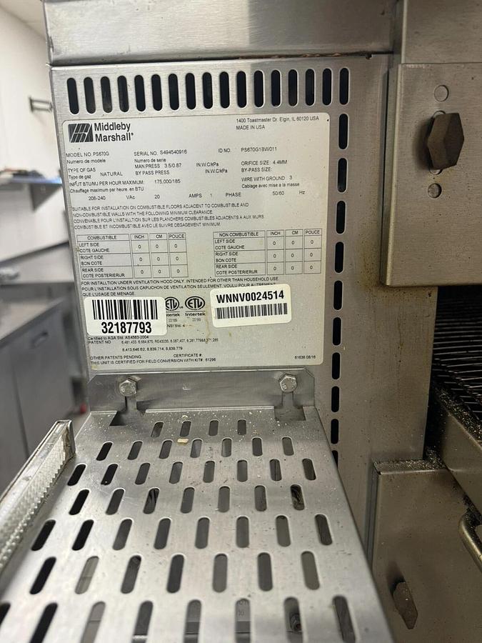 Used Middleby Marshall WOW! Touch Screen PS670G Double 32" Conveyor Pizza Oven