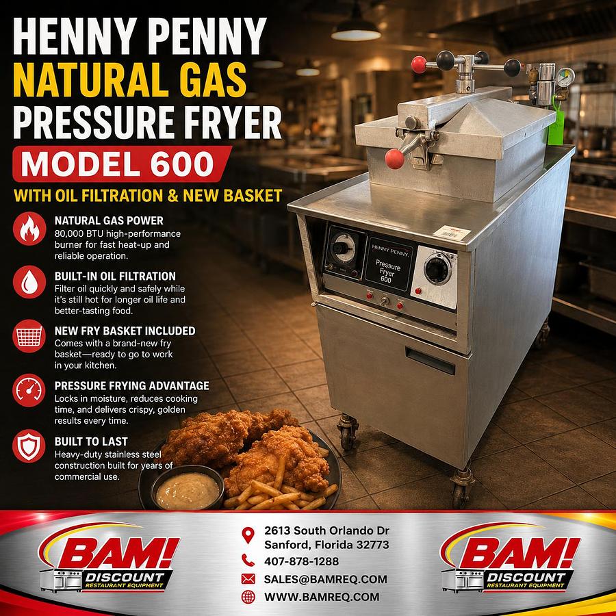 Used Henny Penny Pressure Fryer 600 Natural Gas