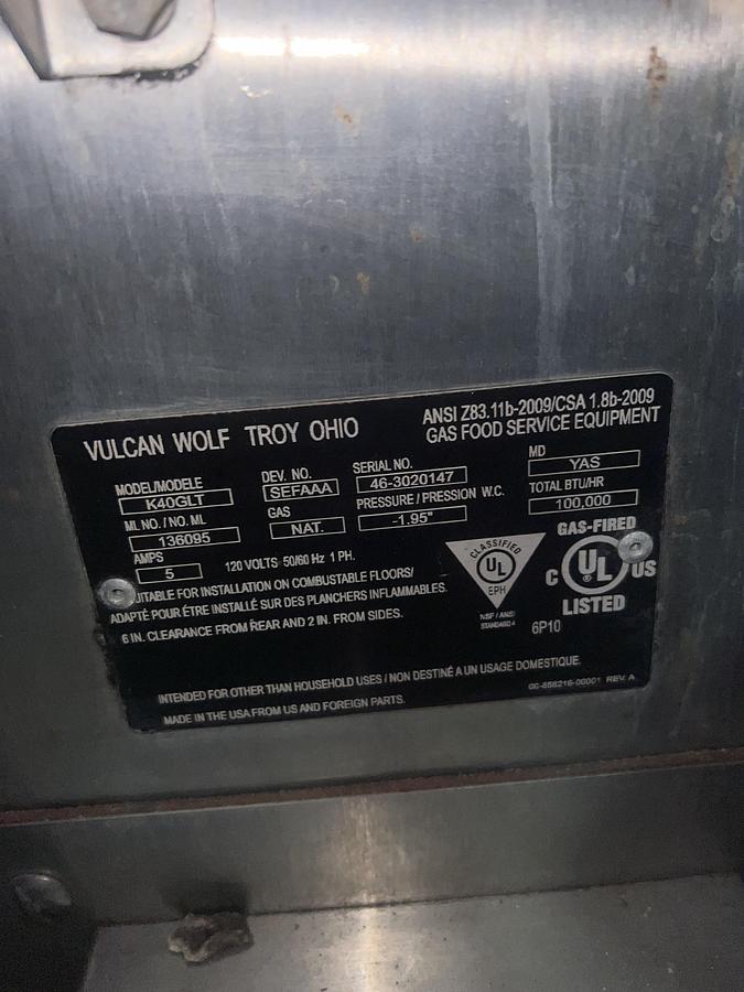 Refurbished Vulcan K-40-GLT 40 Gallon Gas Tilting Steam Jacketed Kettle Commercial Kitchen