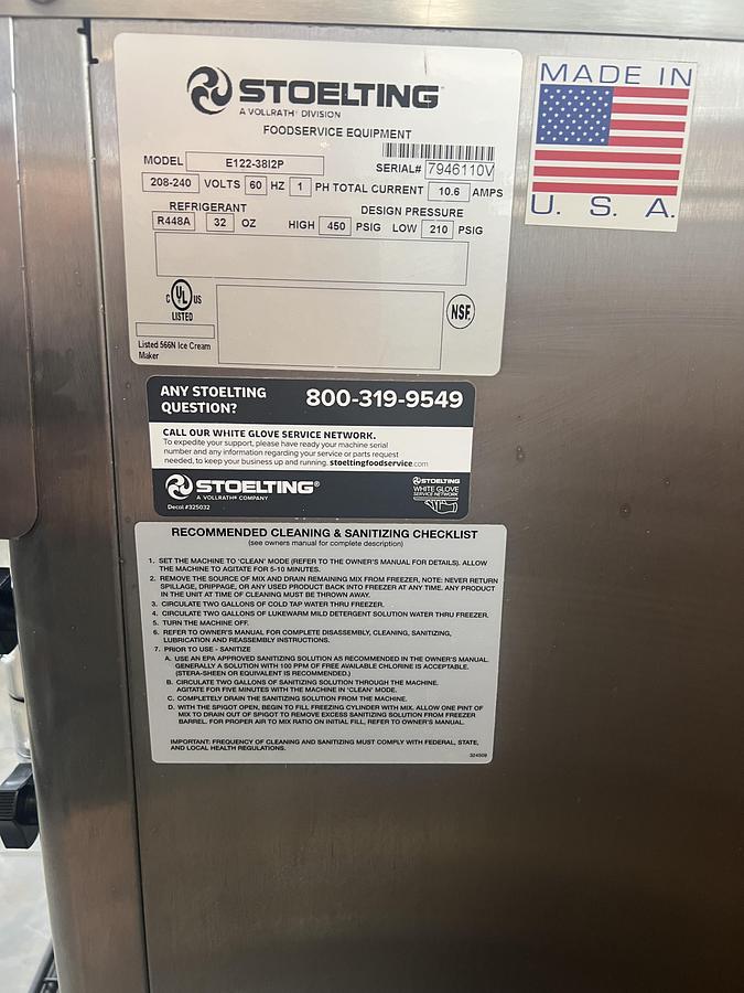 Used Stoelting F231 Twin Flavor Soft Serve / Frozen Dessert Machine