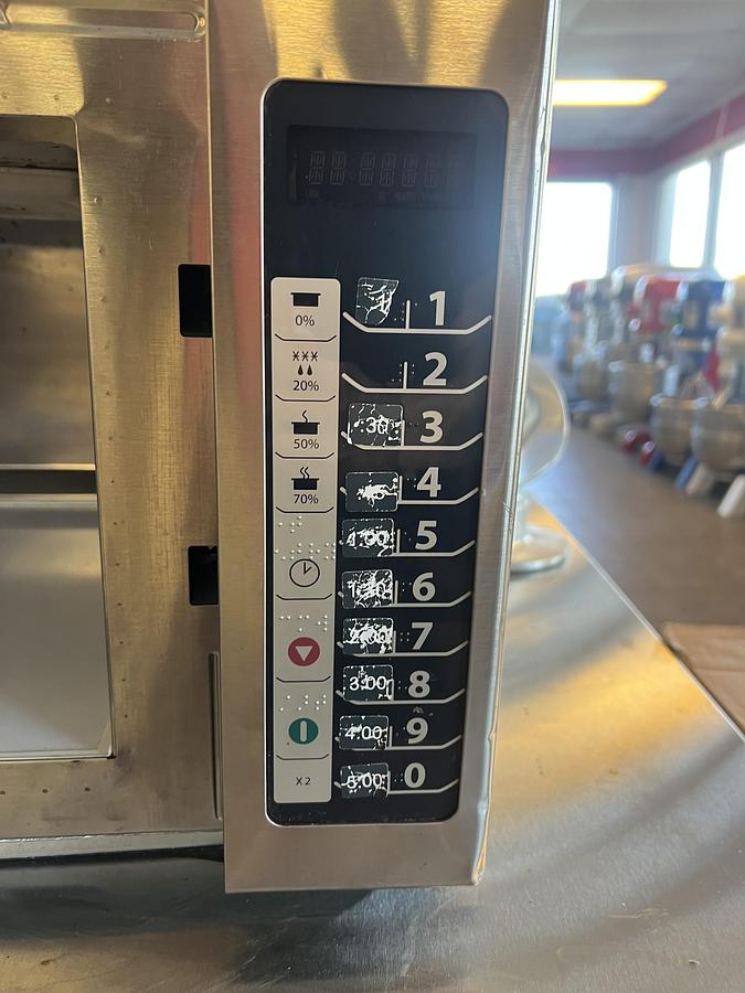 Used Amana Commercial Microwave Oven – Heavy-Duty Countertop Microwave – Programmable Controls – Stainless Steel