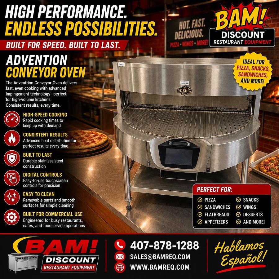 Used High-Speed Countertop Impingement Conveyor Oven
