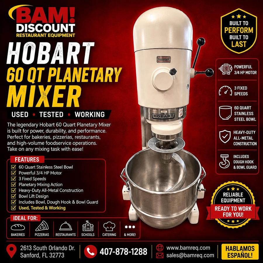 Used Hobart 20 Quart Commercial Planetary Mixer – Heavy Duty Bakery & Restaurant Mixer
