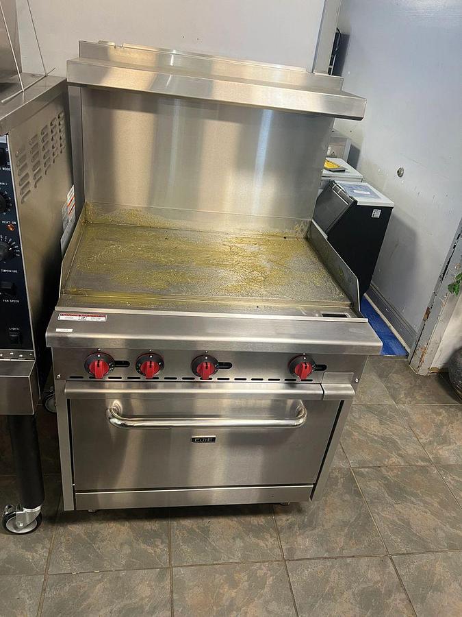 ELITE 36" Gas Thermostatic Control Griddle with Oven