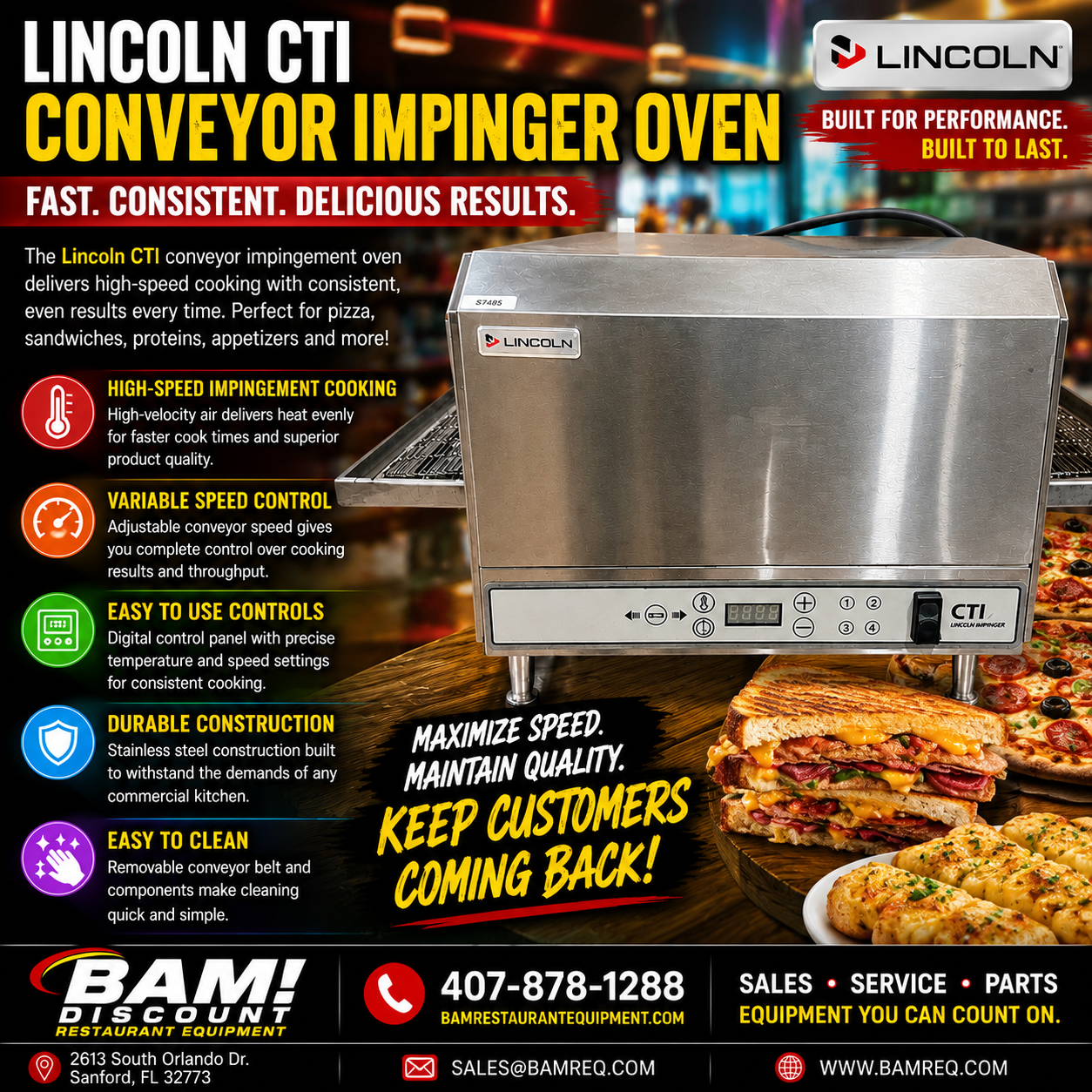 Used Lincoln CTI Countertop Conveyor Impinger Oven – Commercial Conveyor Oven – Tested & Working