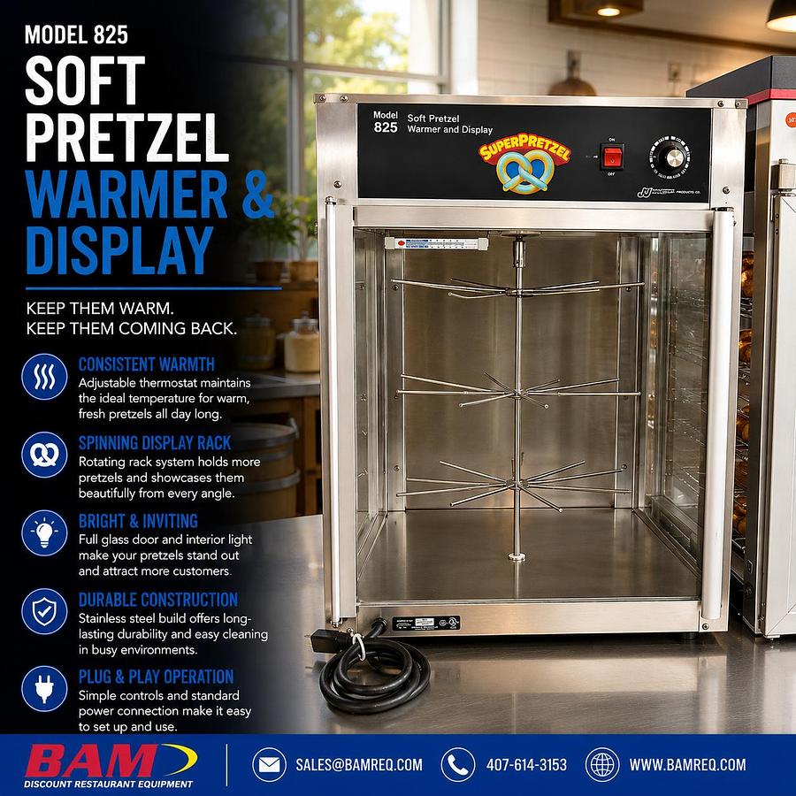 Used Gold Medal Model 825 SuperPretzel Soft Pretzel Warmer & Display Case