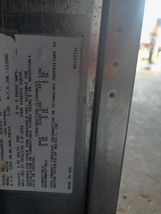 Used Frymaster MJ150 Gas Fryer 50 lb vat • Floor model • Natural gasFrymaster MJ150 Gas Fryer 50 lb vat • Floor model • Natural gas