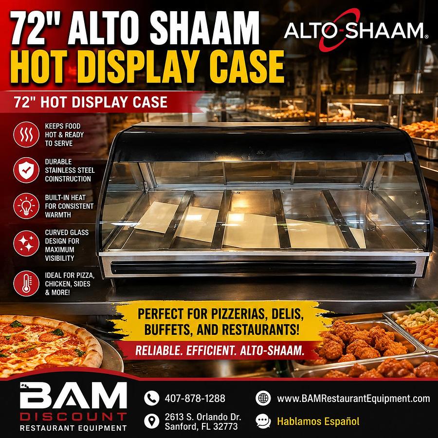 Used 72" Alto Shaam Hot Display Case 72" Hot Display Case