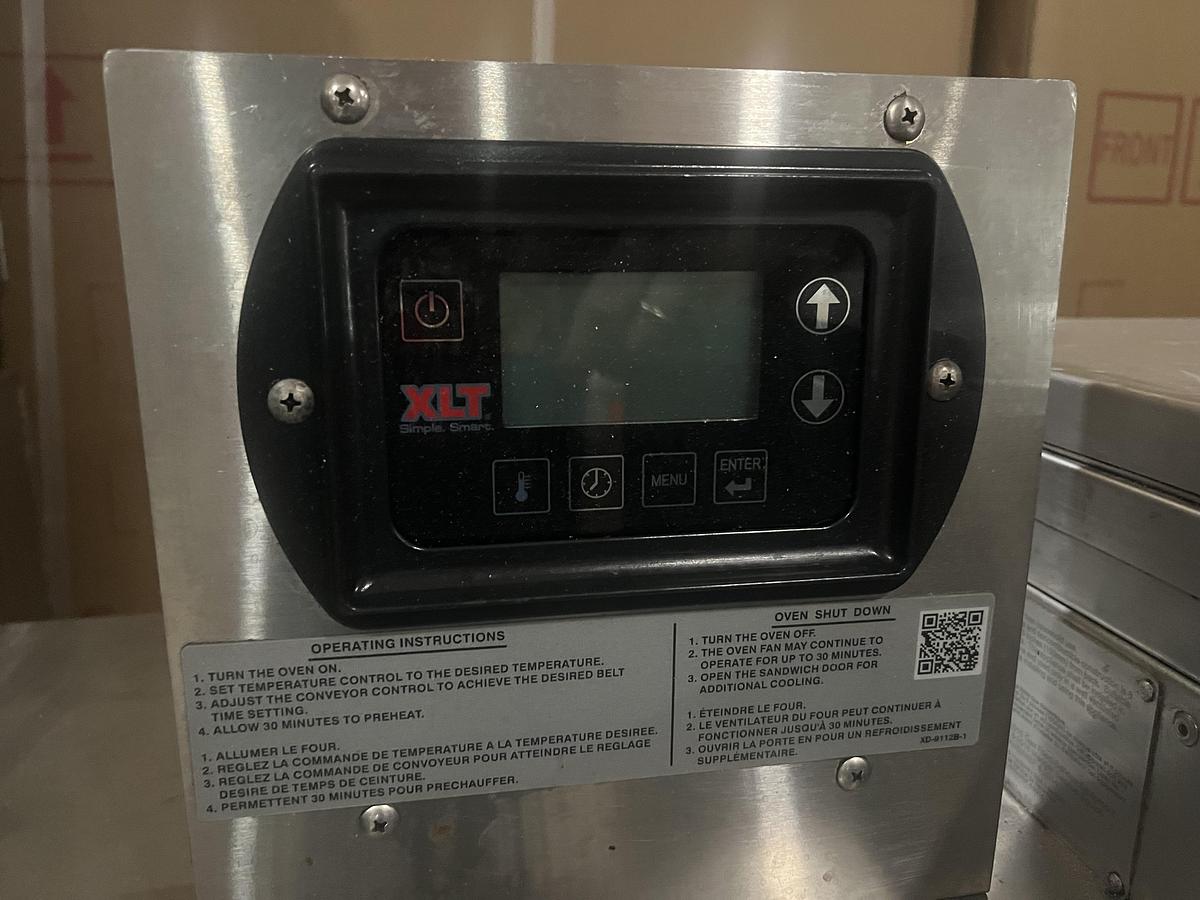 Used XLT Double Stack Conveyor Pizza Oven – Commercial Conveyor Oven – Top Oven Working, Bottom Oven for Parts/Repair