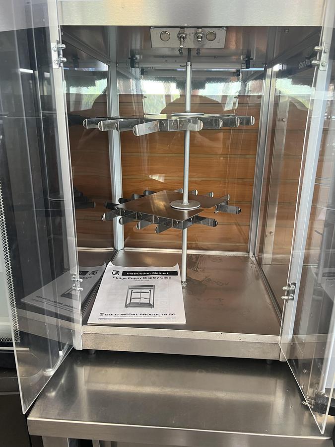 Used Gold Medal Fudge Puppy Countertop Display Case Merchandiser