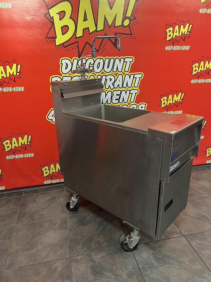 Used Pitco Solstice Supreme SSRS14 Stainless Steel Rinse Station / Dump Station NSF