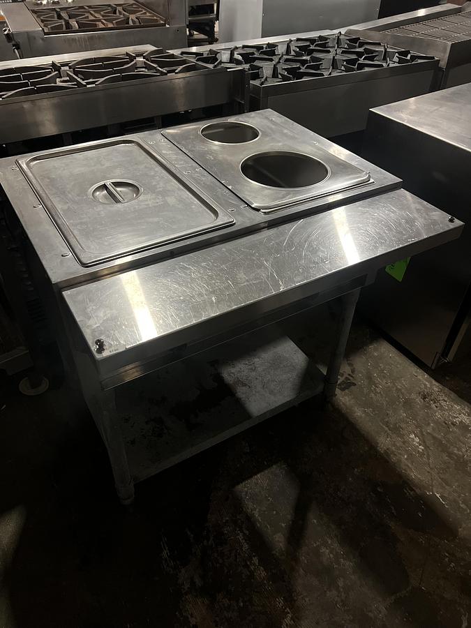 Refurbished Eagle Group Stainless Steel Commercial Steam Table Food Warmer w/ Undershelf