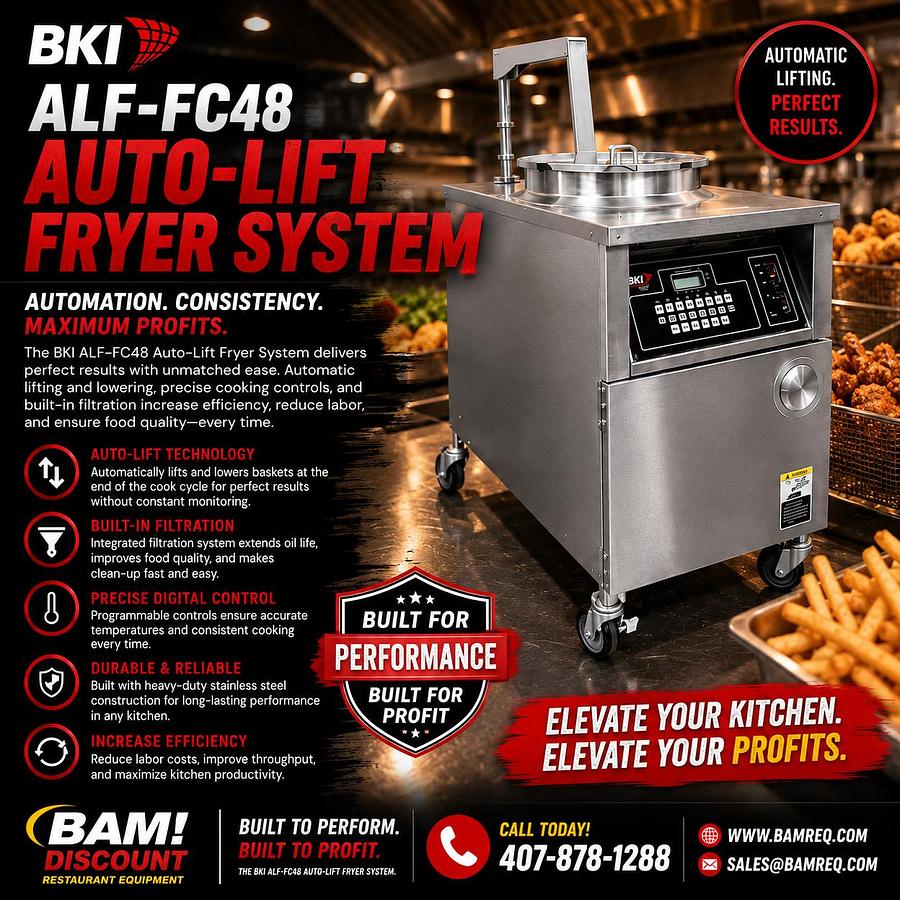 Used BKI ALF-FC48 Auto-Lift Fryer System