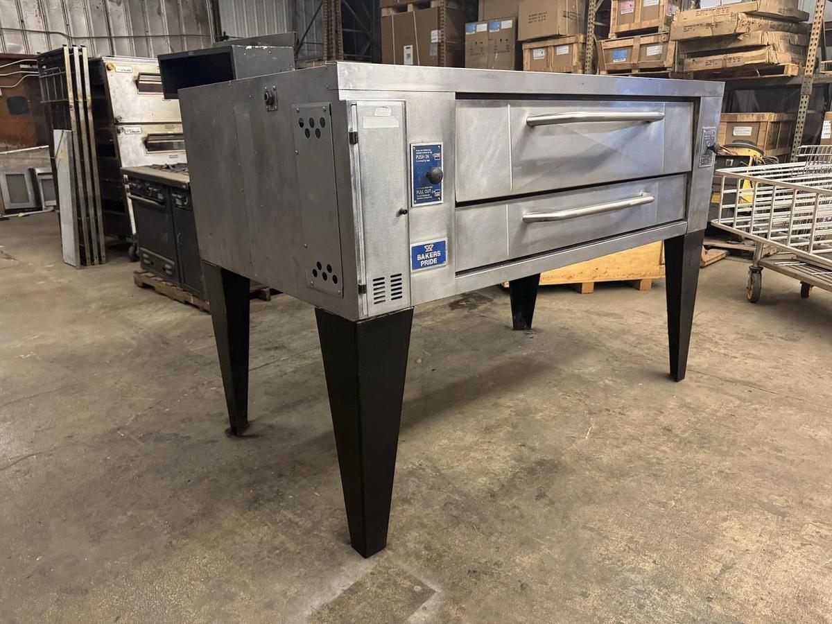 Refurbished BAKERS PRIDE Y600 COMMERCIAL 78" PIZZA DECK GAS OVEN- Great Bricks- Tested